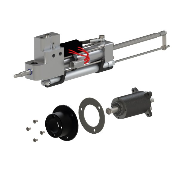 Marlic Hydraulic Power Steering System - incl. Rudder Sensor - incl. Mounting Flange EXT45